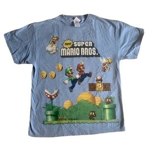 Vintage Super Mario Bro’s T-shirt blue large